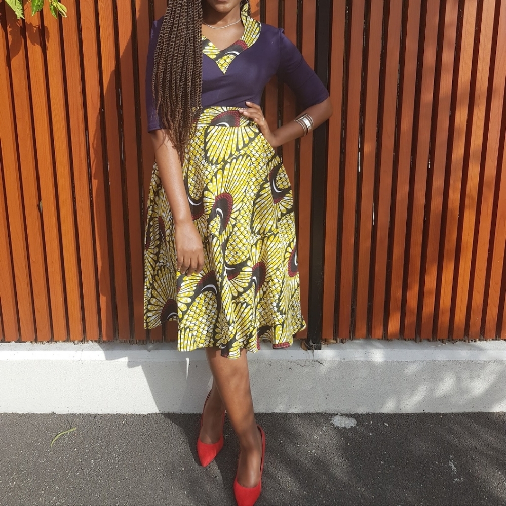 Women's African Print Custom Summer Dress ☀️ - Picture 6 of 6